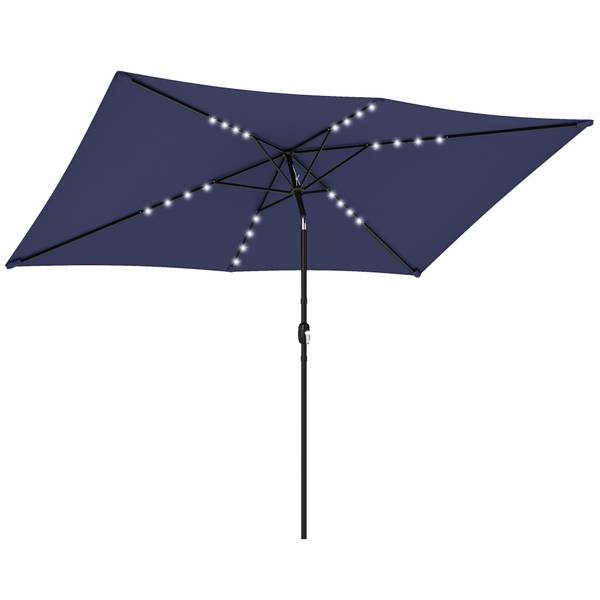 Sonnenschirm 84D-503V00DB Blau - Metall - 198 x 248 x 289 cm