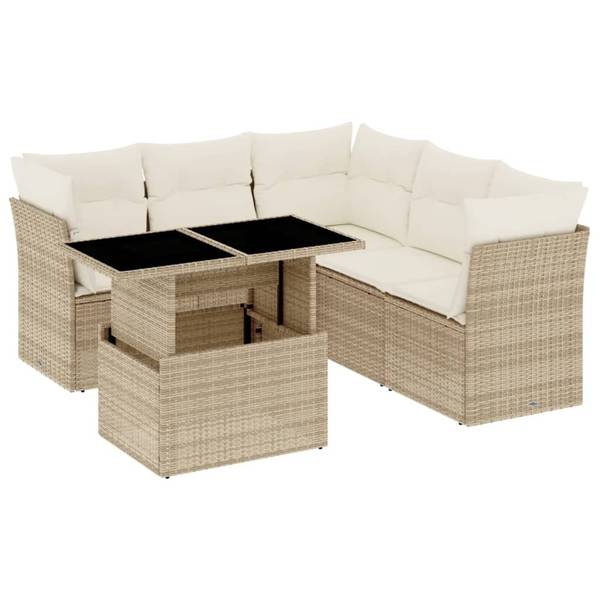 Salon de jardin 3036660 (lot de 6) Beige - Crème