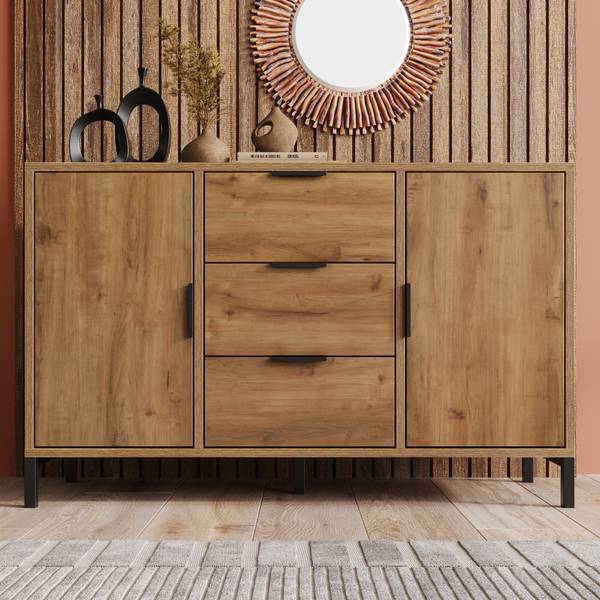 Sideboard Omnaers Braun - Holzwerkstoff - 120 x 76 x 40 cm
