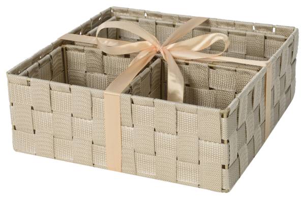 Korbset KELLY 4-tlg Beige