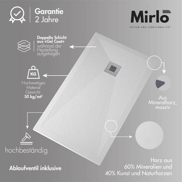 Duschwanne  ARCO 70 x 130 cm