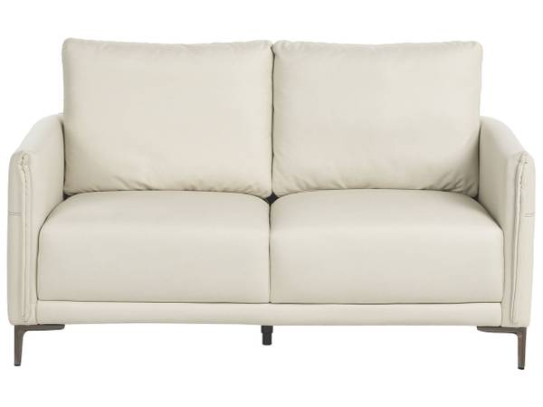 2-Sitzer Sofa CILENS Beige - Silber - Textil - 152 x 93 x 83 cm