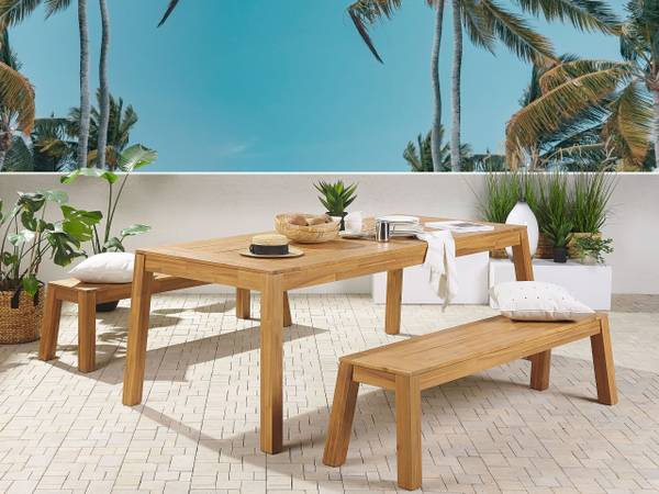 Esstisch LIVORNO Braun - Massivholz - 90 x 77 x 210 cm