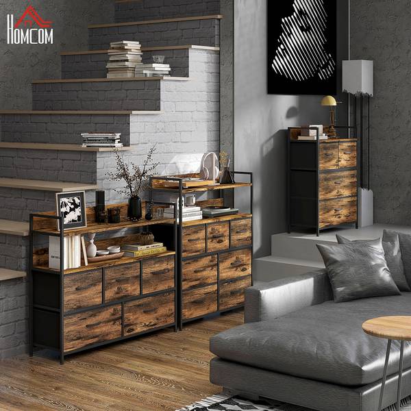 Kommode 831-760V00RB Braun - Textil - 29 x 85 x 60 cm