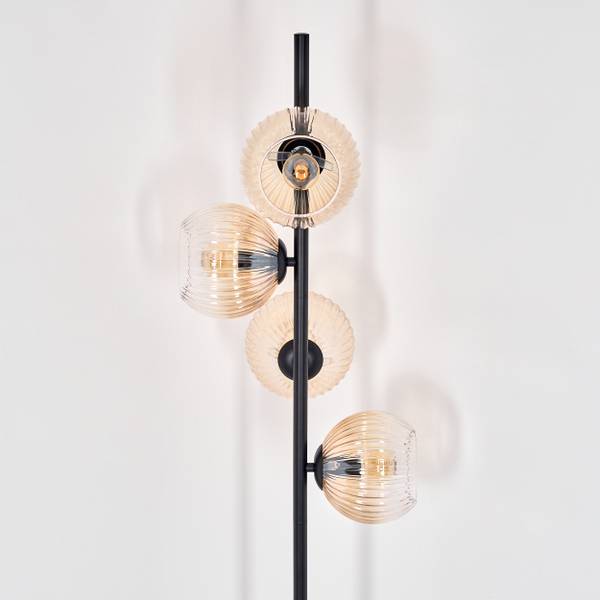 Stehlampe Cesaro Braun - Metall - 31 x 160 x 69 cm