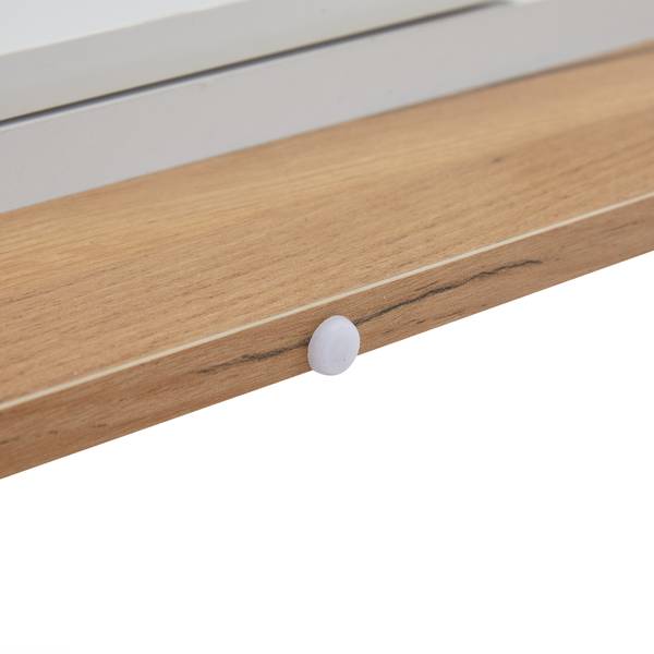 Sideboard Electra Ⅰ Braun - Weiß - Holzwerkstoff - Glas - 138 x 91 x 38 cm