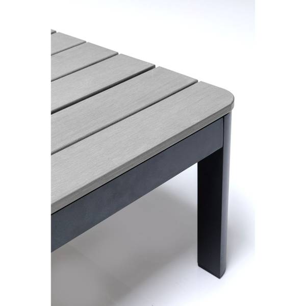 Table basse de jardin Holiday Gris - Métal - 71 x 33 x 90 cm