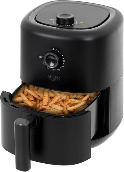 Fritteuse ohne Öl Airfryer 3L AD63 1tlg Schwarz - Metall - 23 x 31 x 29 cm