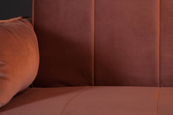 Schlafsofa DIVANI Gold - Hellrosa - Textil - Holzart/Dekor