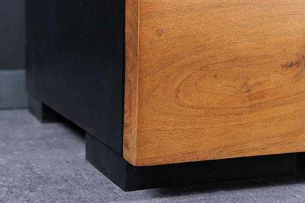 TV-Lowboard GRAND ACACIA Schwarz - Braun - Akazie - 180 x 54 x 42 cm