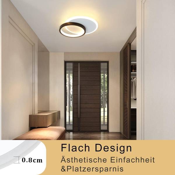 LED Deckenleuchte Baldwin Schwarz - Metall - 20 x 6 x 25 cm