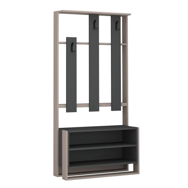 Garderobenset CHESTER -  Mokka-Anthrazit Anthrazit - Beige