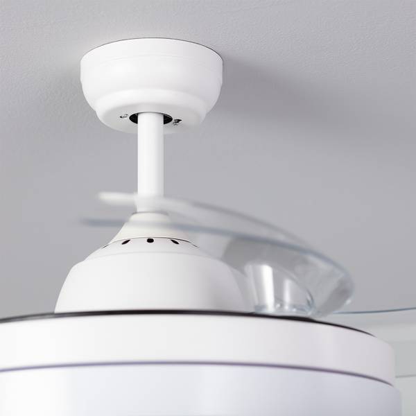 Deckenventilator Sjoerd Weiß - Metall - Kunststoff - 106 x 39 x 106 cm