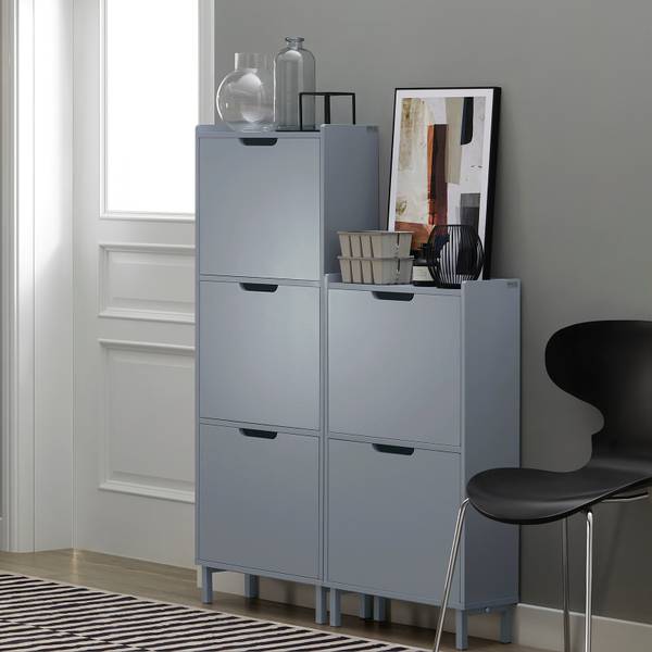 Meuble à chaussures FSR151-H-HG Gris - 50 x 129 x 19 cm