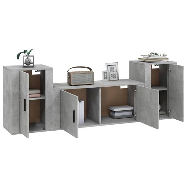 TV-Schrank 3er Set D164 Steingrau