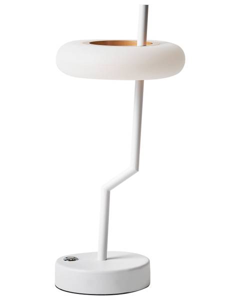 Tischlampen ALVIELA 2-tlg Braun - Weiß