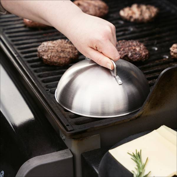 Burgerhaube 14183 2er-Set Silber - Metall - 18 x 9 x 18 cm