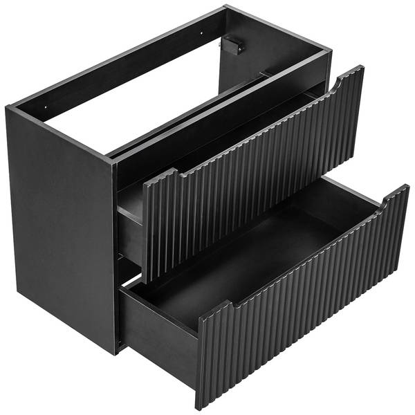 Waschtisch NEWPORT-56-30 Schwarz - Holzwerkstoff - 80 x 71 x 40 cm