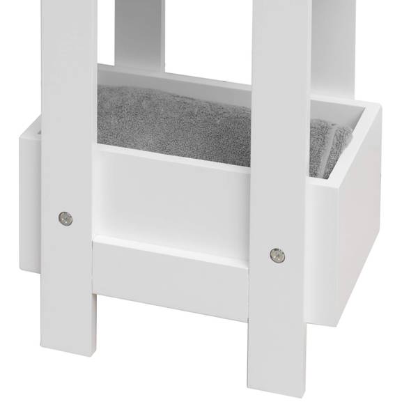 Open kast Papalot wit - deels massief hout - 20 x 88 x 28 cm