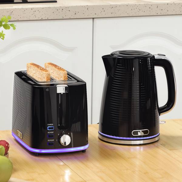 Kocher Toaster 800-284V90BK 2er Set Schwarz - Kunststoff - 17 x 24 x 23 cm