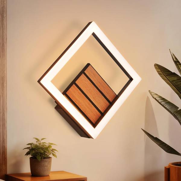 LED Wandleuchte NJSD Schwarz - Eisen - 17 x 6 x 17 cm