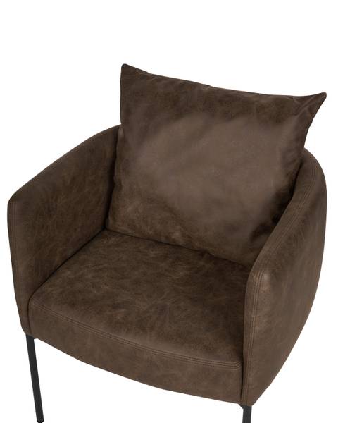 Fauteuil MALMOS 2-delig zwart - bruin - donkerbruin