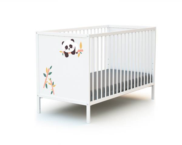 Babybett Weiß - Massivholz - 65 x 82 x 124 cm