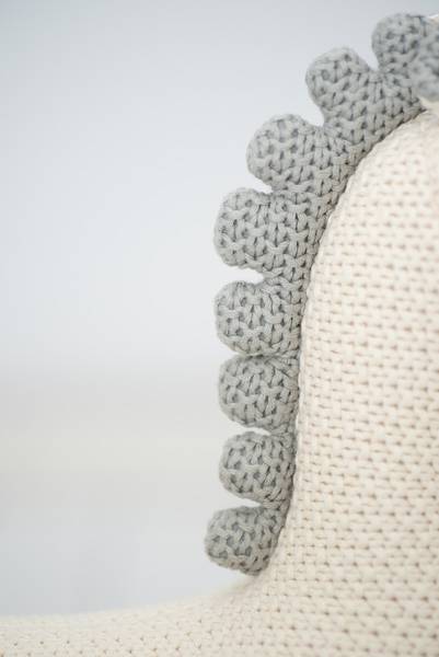 Schaukeltier Pferd Weiß - Baumwollstoff - 18 x 42 x 38 cm