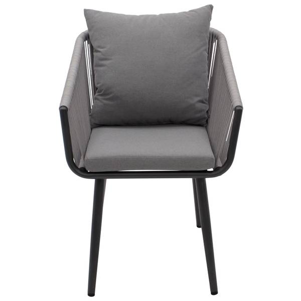 Gartenstuhl RIVA (2er Set) Grau - Aluminium - 58 x 79 x 68 cm