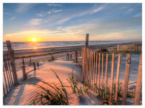 Fototapete Sonnenaufgang Strand Meer 100 x 70 x 70 cm