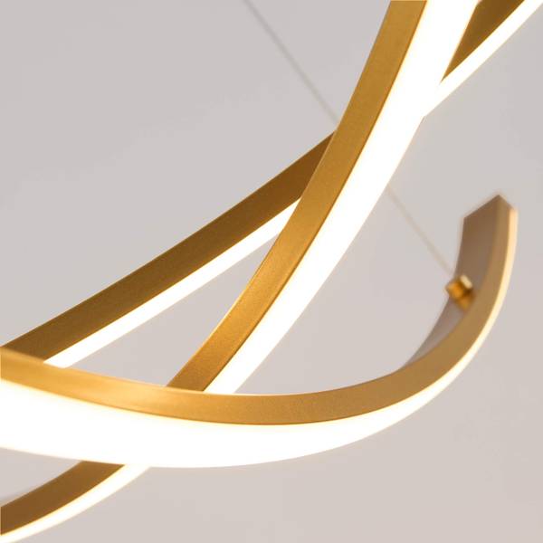 Hängeleuchte Heidi Gold - Metall - 60 x 16 x 16 cm