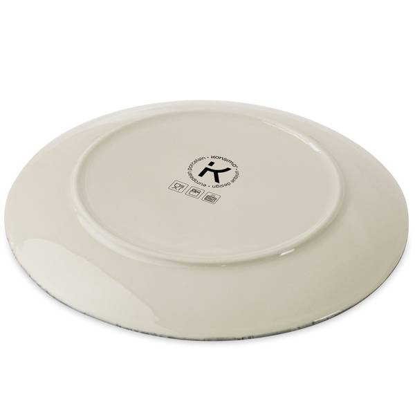 Serviesset 6 Personen 18-delig FINGO groen - wit - porselein - 28 x 4 x 28 cm