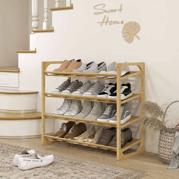Schuhregal 837-511V00ND Braun - Bambus - 33 x 67 x 76 cm