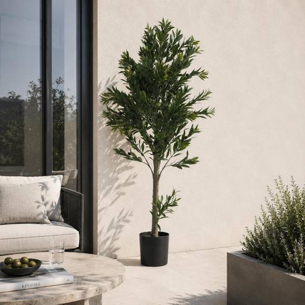 Künstlicher Olivenbaum Q88 Grün - Polyethylen - 58 x 126 x 58 cm