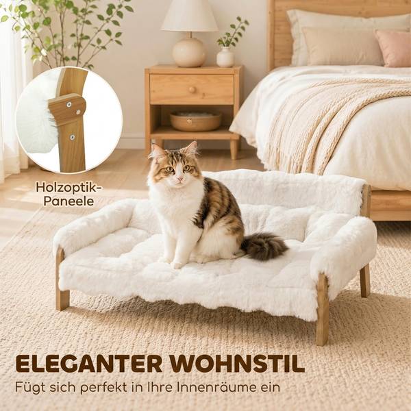 Haustierbett D04-315V00WT Weiß - Textil - 47 x 30 x 70 cm