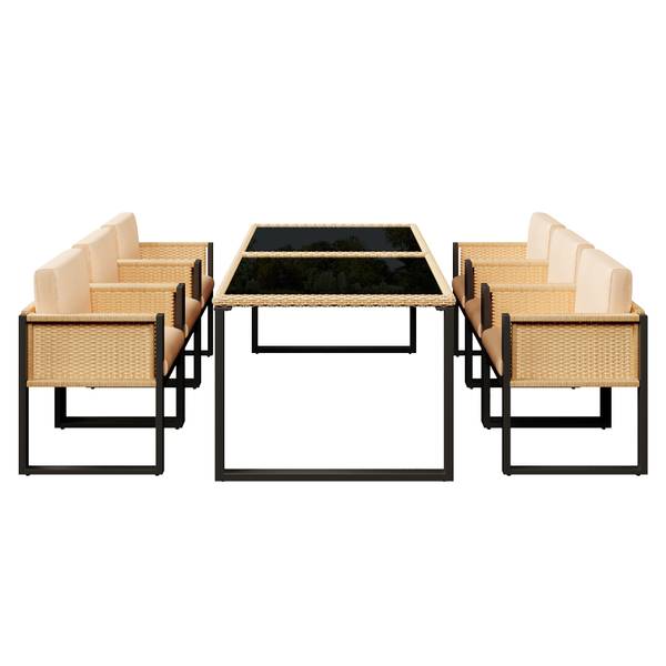 Garten-Essgruppe  Phanes 7-tlg Braun - Kastanienbraun - Khaki
