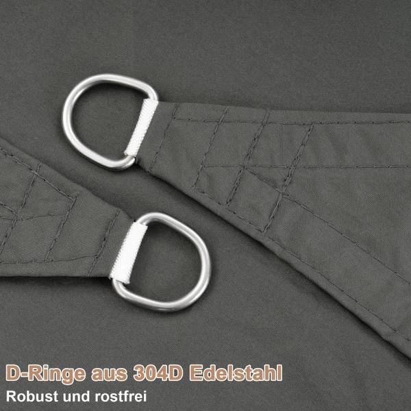 Sonnensegel Ahmet Grau - Textil - 300 x 1 x 300 cm