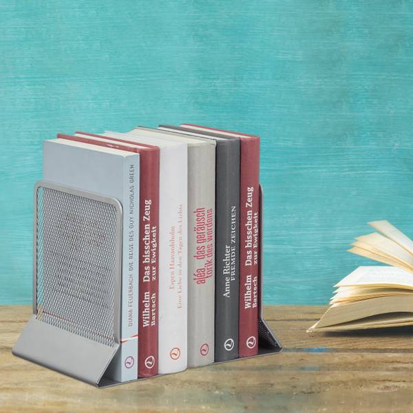 Presse-livres en set Argenté - Acier - 11 x 17 x 14 cm