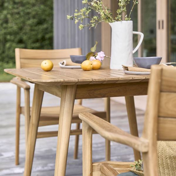 Gartentisch APRIL Beige - Massivholz - 80 x 75 x 80 cm