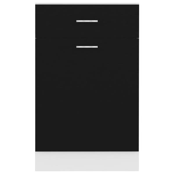 Unterschrank 3016496_deb9 Schwarz - Holzwerkstoff - 50 x 82 x 46 cm