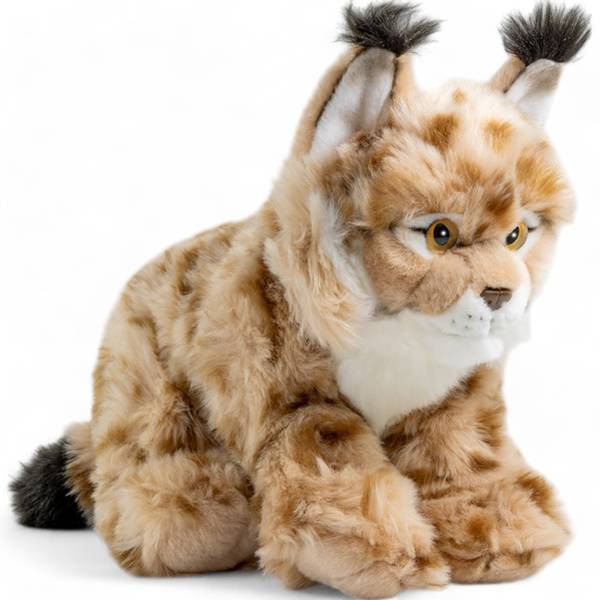 Kuscheltier Luchs Braun - Kunstfell - 11 x 22 x 28 cm