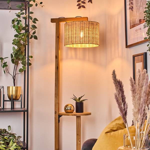 Stehlampe Carini Beige - Schwarz