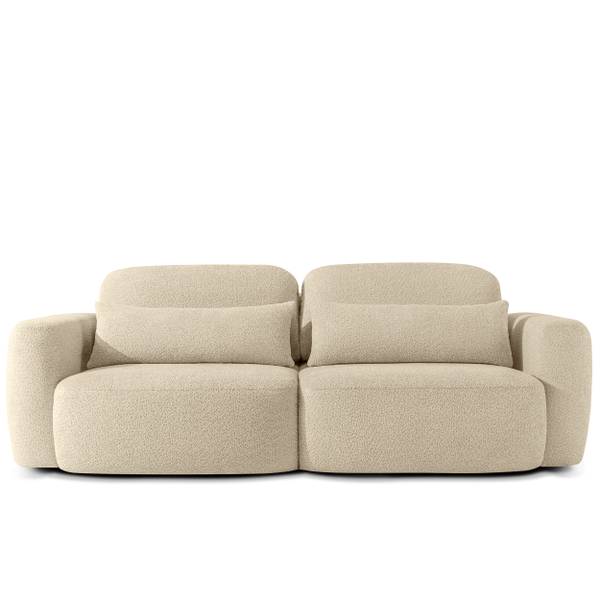 Möbelset ELOSA 2er Set Hellbeige - Bouclé