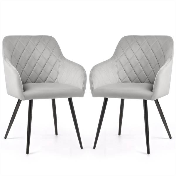 Esszimmerstuhl VELTO 2er-Set Grau