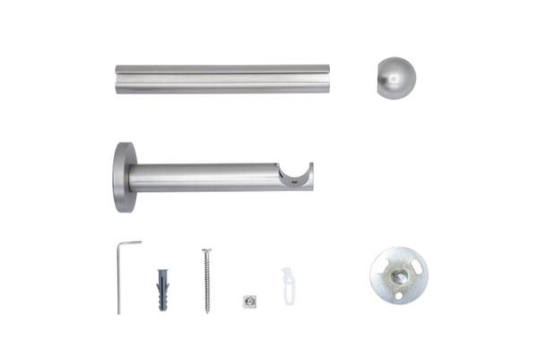 Gardinenstange ball Silber - Breite: 100 cm