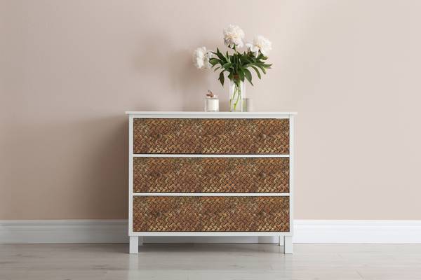 Selbstklebende Tapete Industrial Steel Schwarz - Braun - Mischgewebe - Vinyl - 35 x 250 x 1 cm