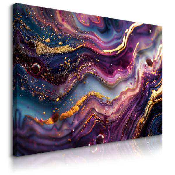 Leinwandbild Marmor Imitation Farbspiel 90 x 60 x 60 cm