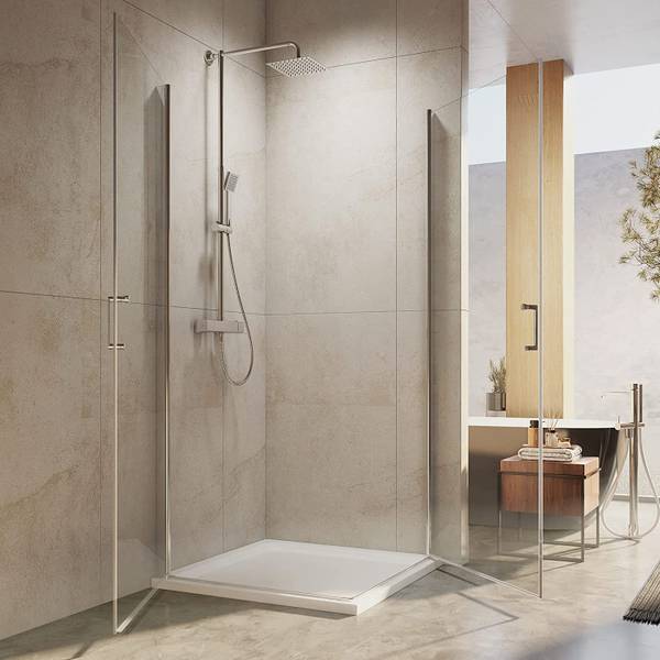 Eckeinstieg Duschkabine FPD80EH+FPD90EH 90 x 90 cm