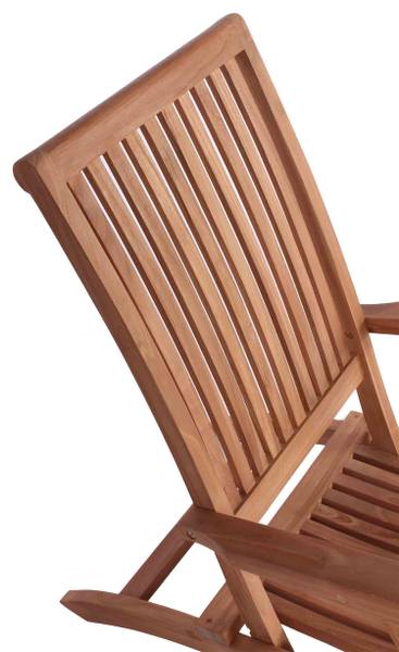 Deckchair Yacht Braun - Teakholz - 170 x 93 x 60 cm