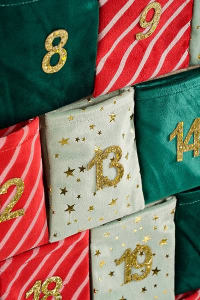 Calendrier de l'Avent MEMIAD1301005 Vert - Textile - 51 x 1 x 72 cm